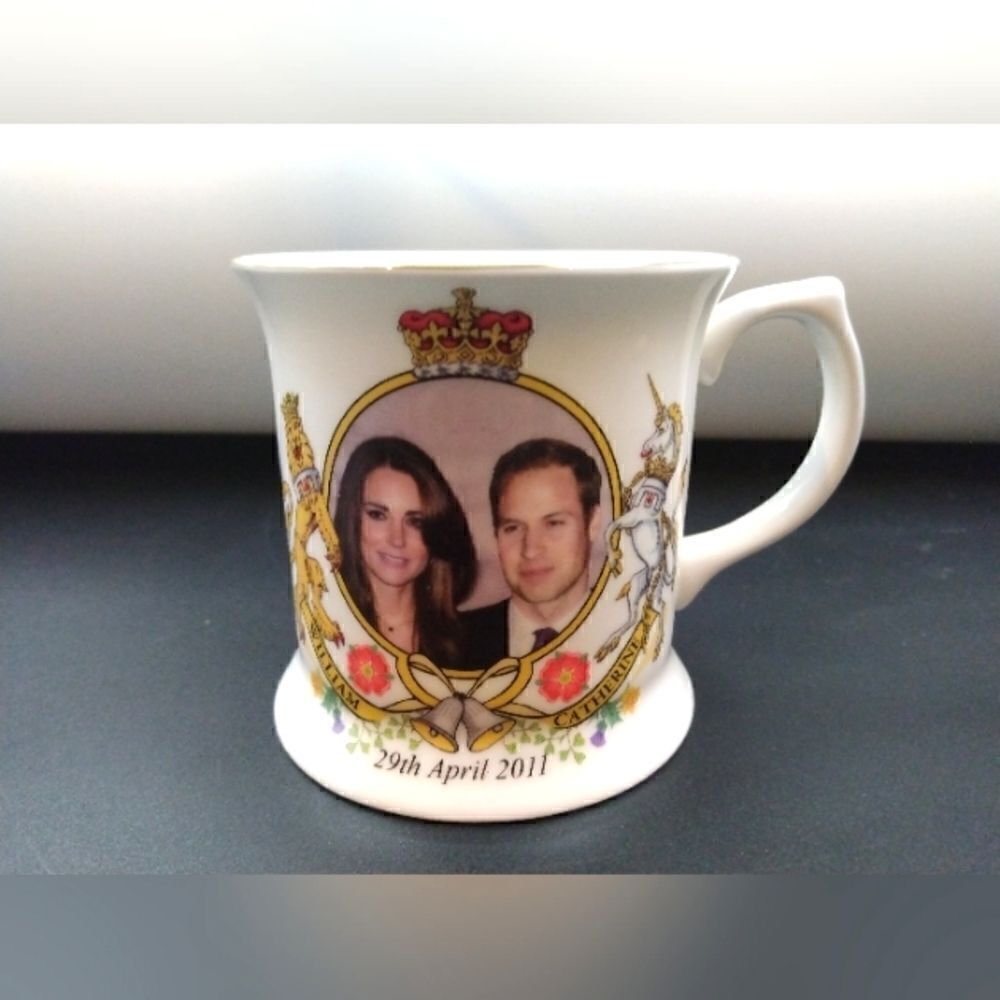 Princess Kate Diana Prince William King Charles Cup & Bowl Staffordshire England - Picture 8 of 14